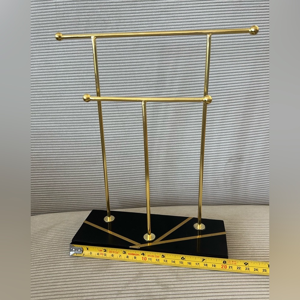 Chic Gold Jewelry Holder with Black Base - Picture 4 of 5